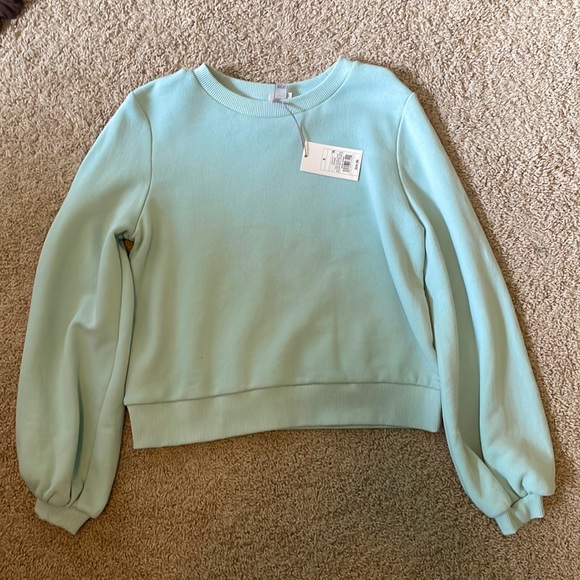 a new day | Sweaters | A New Day Puff Sleeve Mint Crew Neck Small Brand New  | Poshmark